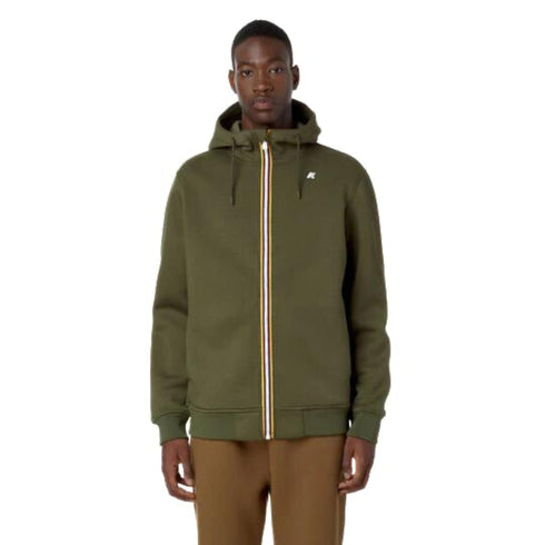 K - Way Felpa con zip Felpa Uomo Rainer Spacer Verde A24 - KWAYK2141DW - WMR - L - Francavilla Moda